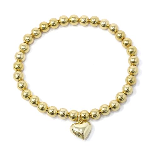 Pulsera elástica de brass dorada 3 mm-20 cm para mujer