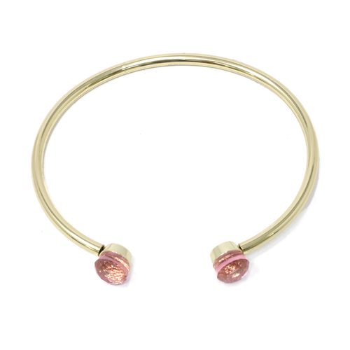 Brazalete ajustable de brass dorado 4 mm-15 cm para mujer