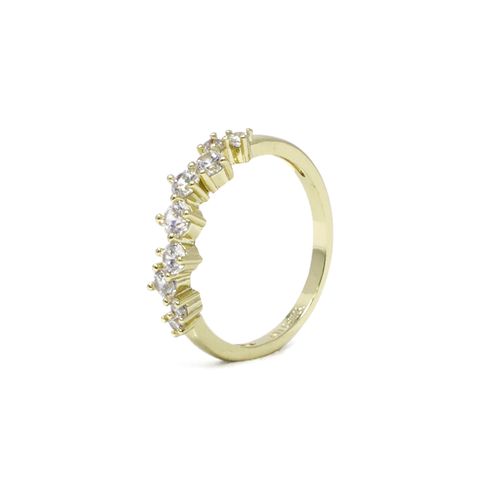 Anillo con zirconia en color dorado para mujer