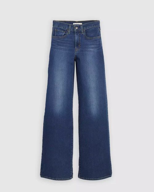 Jeans wide leg Levi's 728 azul oscuro lavado para mujer