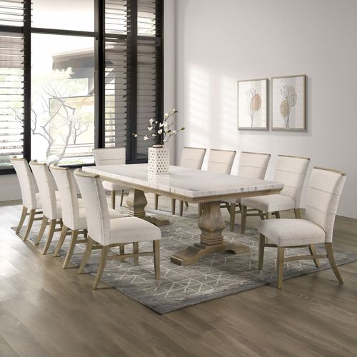Juegos de comedor 10 personas rectangular mármol Mercury