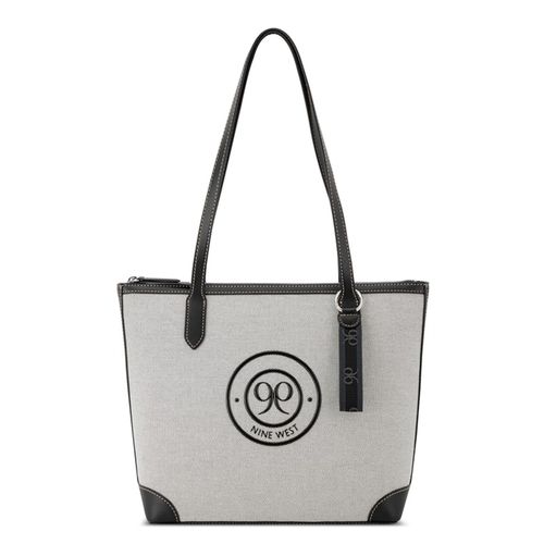 Cartera tote Nine West color negro/blanco para mujer