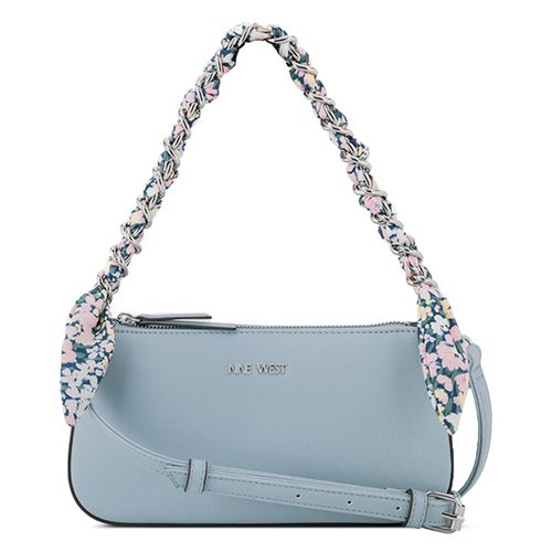 Cartera shoulder bag Nine West color celeste para mujer