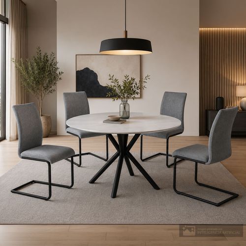 Juego de comedor 4 personas redondo Elite Round