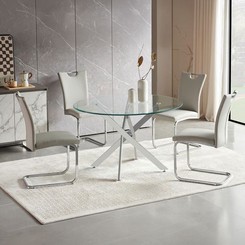 Juego de comedor 4 personas redondo Dubai Round II