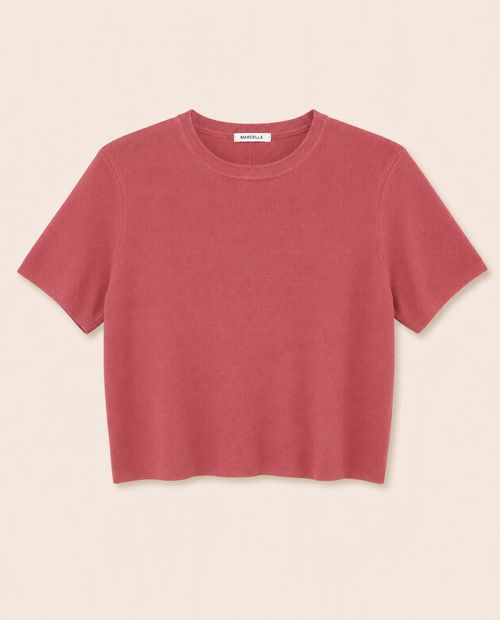 Blusa Sabrina rosada con textura para mujer