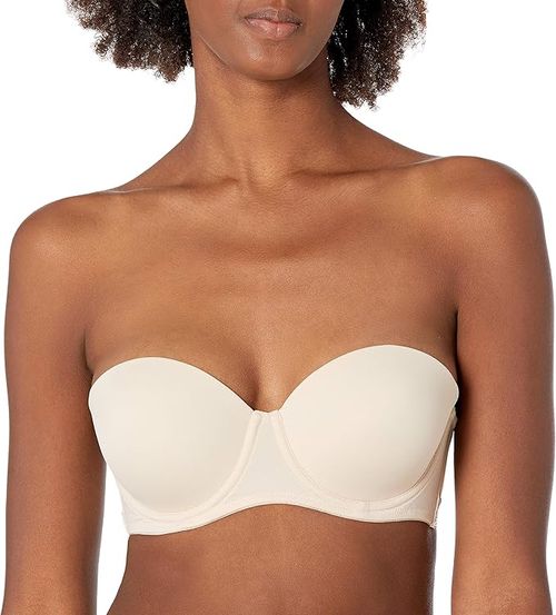 Brasier Tommy Hilfiger strapless beige sólido para mujer