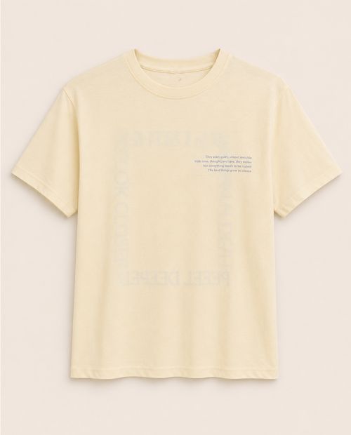 Camiseta Orange beige bordada para mujer