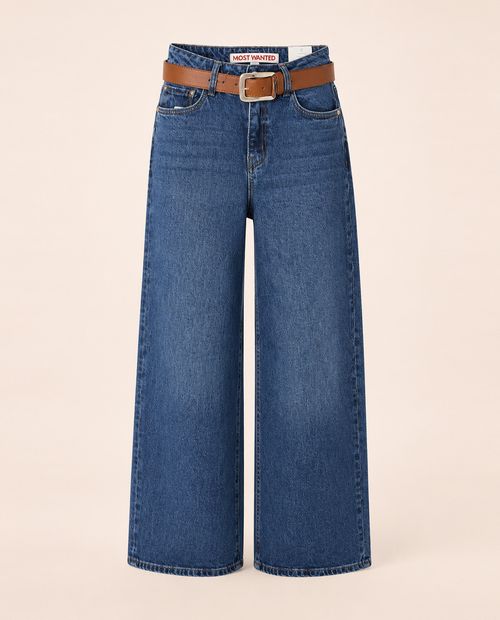 Jeans Most Wanted wide leg azul denim para mujer