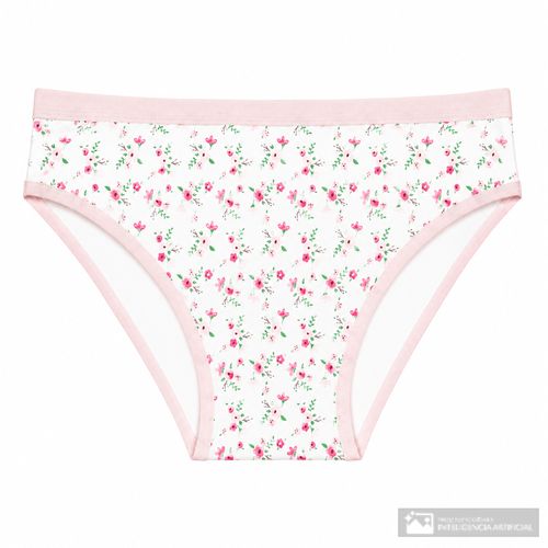Panti con estampado mini print floral rosado para mujer