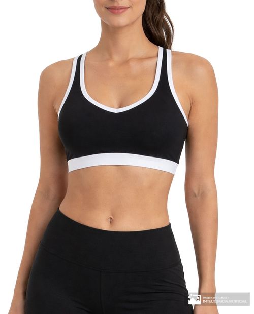 Brasier deportivo negro para mujer