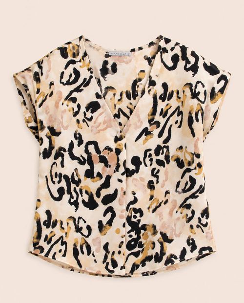 Blusa con manga tipo campana ivory para mujer