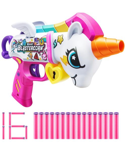 Lanzador X-Shot Blastercorn Unicornio 16 dardos