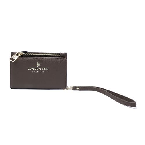 Billetera flap London Fog café para mujer