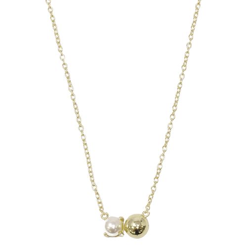 Collar con dije con de brass dorado 1mm-46 cm para mujer