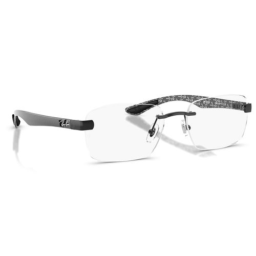 Aro al aire rectangular Ray Ban negro para hombre