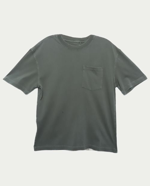 Camiseta Orange regular fit verde sólida para hombre