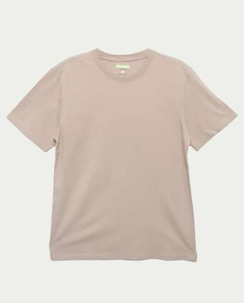 Camiseta Orange regular fit beige sólida para hombre