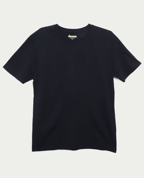 Camiseta Orange regular fit negra sólida para hombre