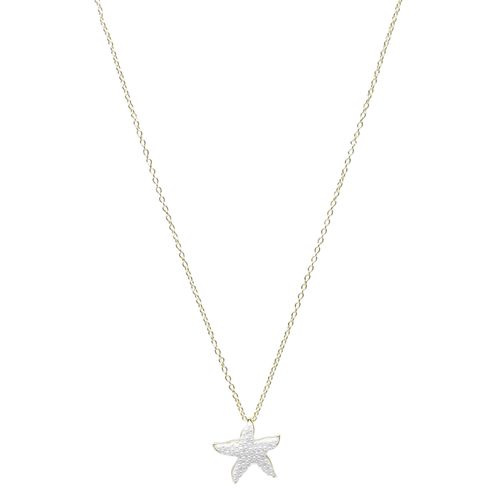 Collar de estrella de mar de brass dorado 2 mm-40.6 cm para mujer