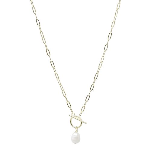 Collar con dije de brass dorado 40.64 cm + 5 cm para mujer