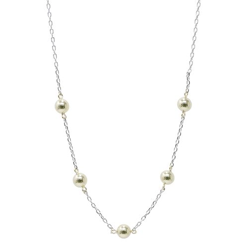 Collar de brass bicolor 40.64 cm + 5 cm para mujer