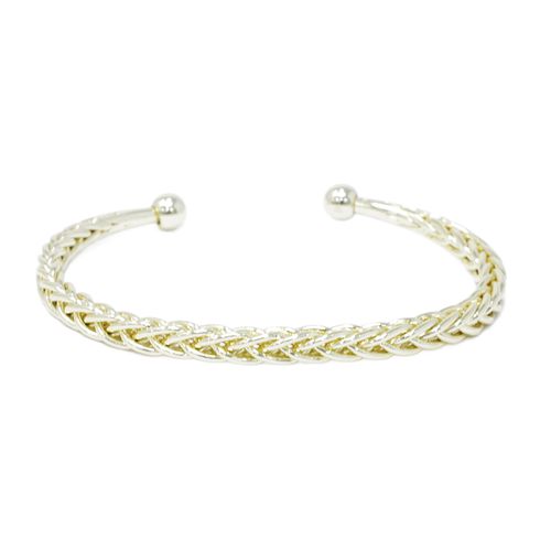 Brazalete rígido de brass dorado 8 mm-18 cm para mujer