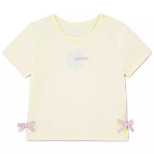 Camiseta amarilla con bordado floral Levi's para niña