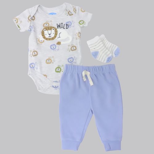 Conjunto de 3 piezas bicolor para bebé niño