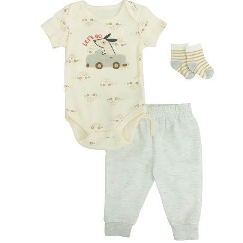 Conjunto de 3 piezas bicolor para bebé niño