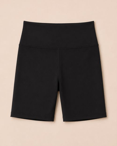 Short deportivo Teammate negro sólido para mujer