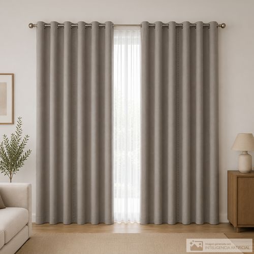 Cortina blackout sólida taupe 1 panel 137 x 229 cm