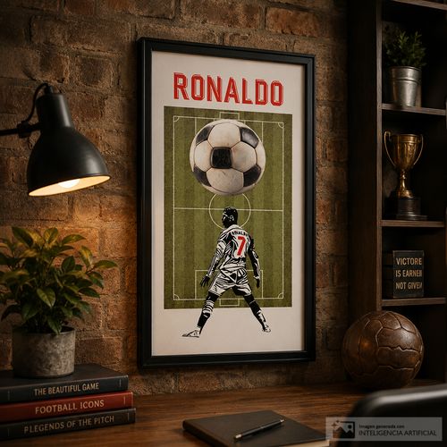 Cuadro deportivo Ronaldo 40x70cm