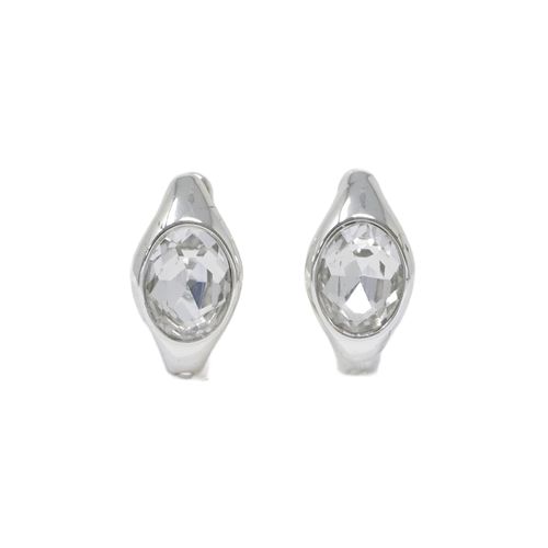 Argollas con piedra semipreciosa plateado para mujer