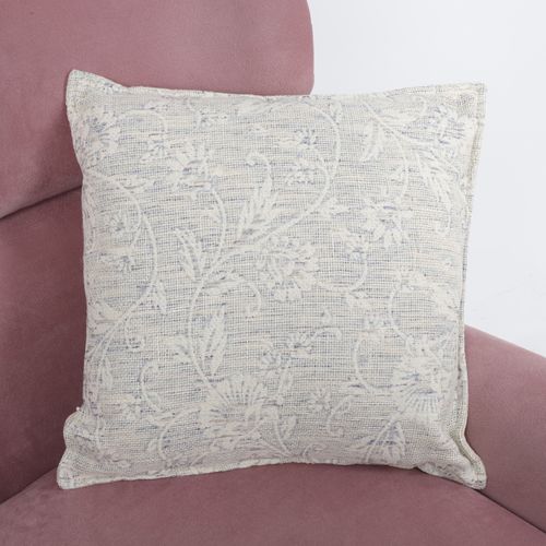 Cojín jacquard textura floral 45  x45  x10  cm