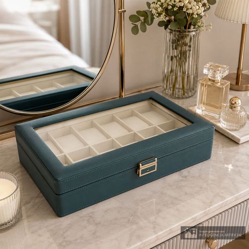 Caja organizadora capacidad para 12 relojes