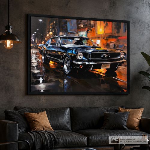 Cuadro decorativo de auto clasico 60 x80 x3 cm