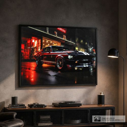 Cuadro decorativo de auto clasico 70 x100 x3 cm