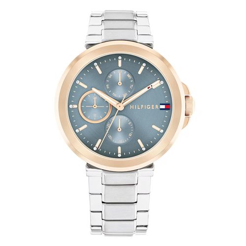 Reloj Tommy Hilfiger análogo cronógrafo de acero inoxidable plateado para mujer