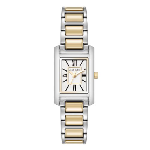 Reloj Anne Klein análogo de metal bicolor dorado y plateado para mujer