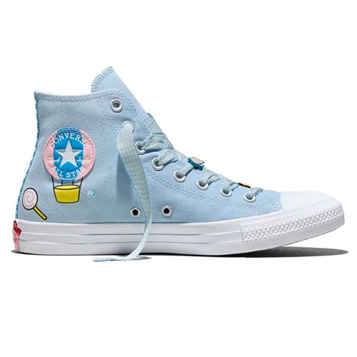 Zapato Converse Chuck Taylor All Star edición Hello Kitty And Friends color celeste para mujer