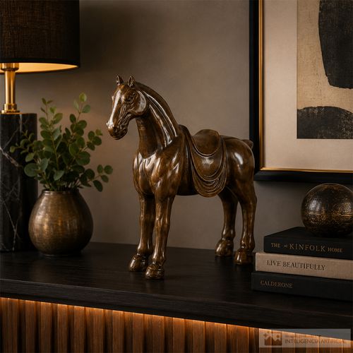 Figura decorativa de caballo 36 x32 x10 cm