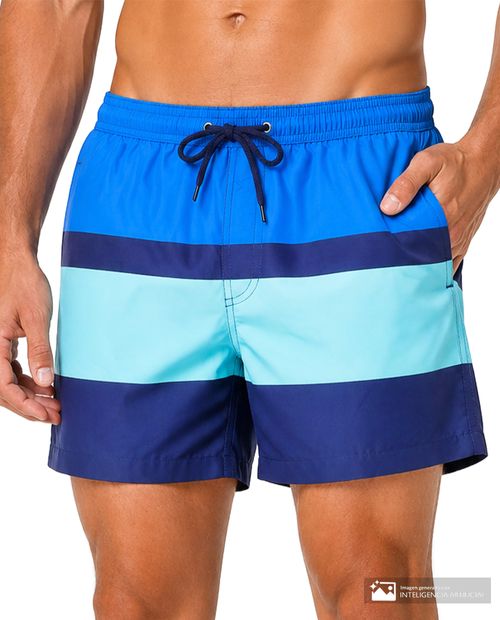 Short de baño Unexpected color blocking para hombre