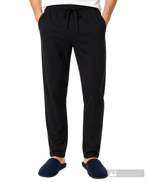 Pantalón de pijama Unexpected negro sólido para hombre