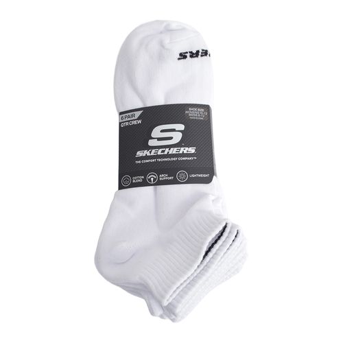 Pack de 6 pares de calcetines quarter Skechers blanco para hombre
