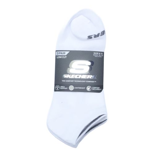 Pack de 3 pares de calcetines low cut Skechers blanco para hombre