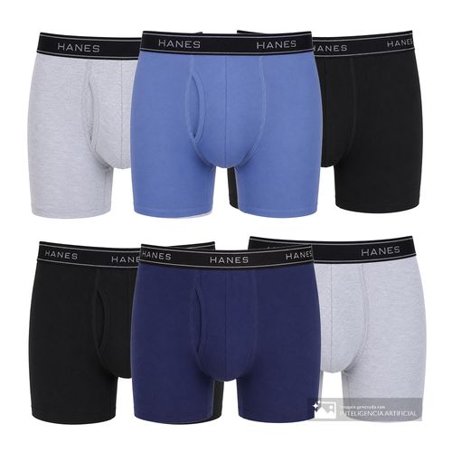 Pack de 6 bóxers brief Hanes multicolor sólido para hombre