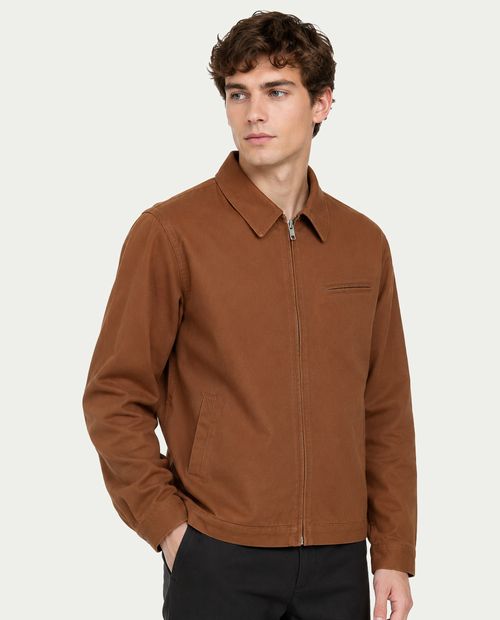Chaqueta Orange café sólida para hombre