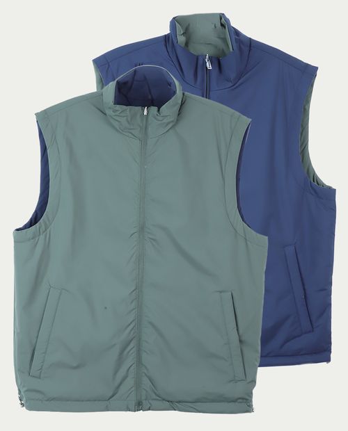 Chaleco reversible Gents bicolor sólido para hombre