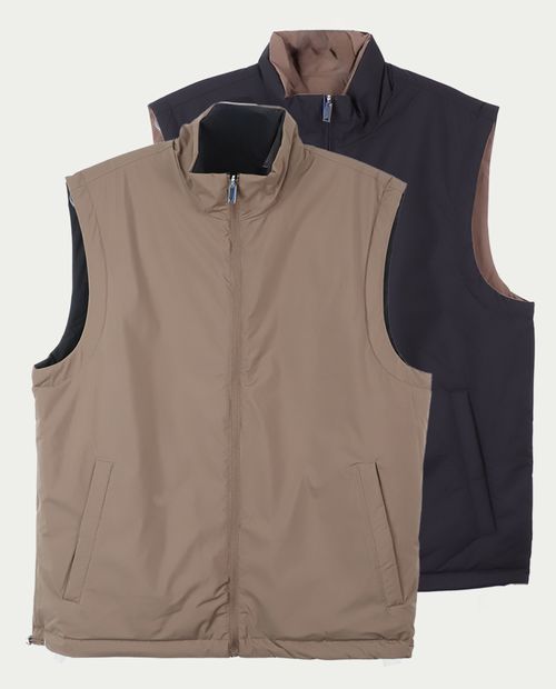 Chaleco reversible Gents bicolor sólido para hombre